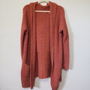 Umgee Open Front Hooded Cardigan
